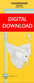 Cover of digital Faddens 5432 1:25 000 map