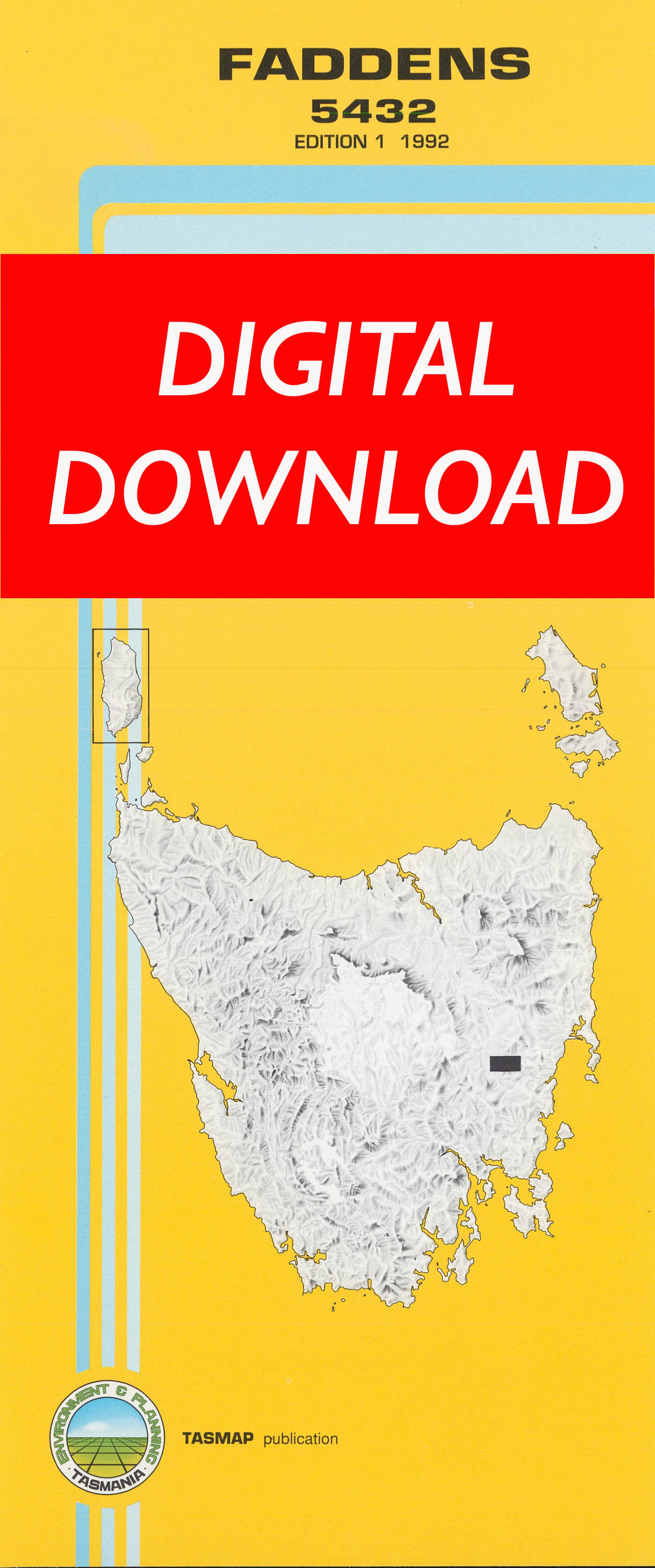 Cover of digital Faddens 5432 1:25 000 map