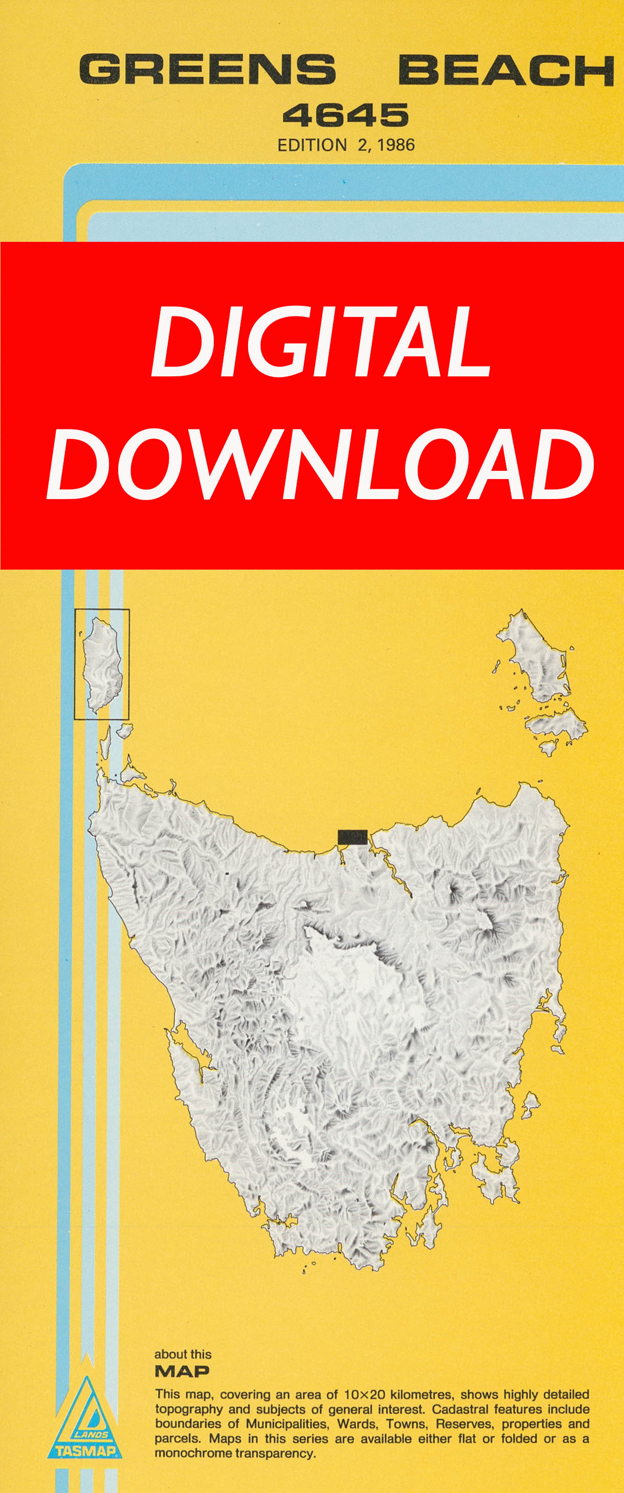 Cover of digital Greens Beach 4645  1:25 000 map
