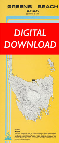 Cover of digital Greens Beach 4645  1:25 000 map