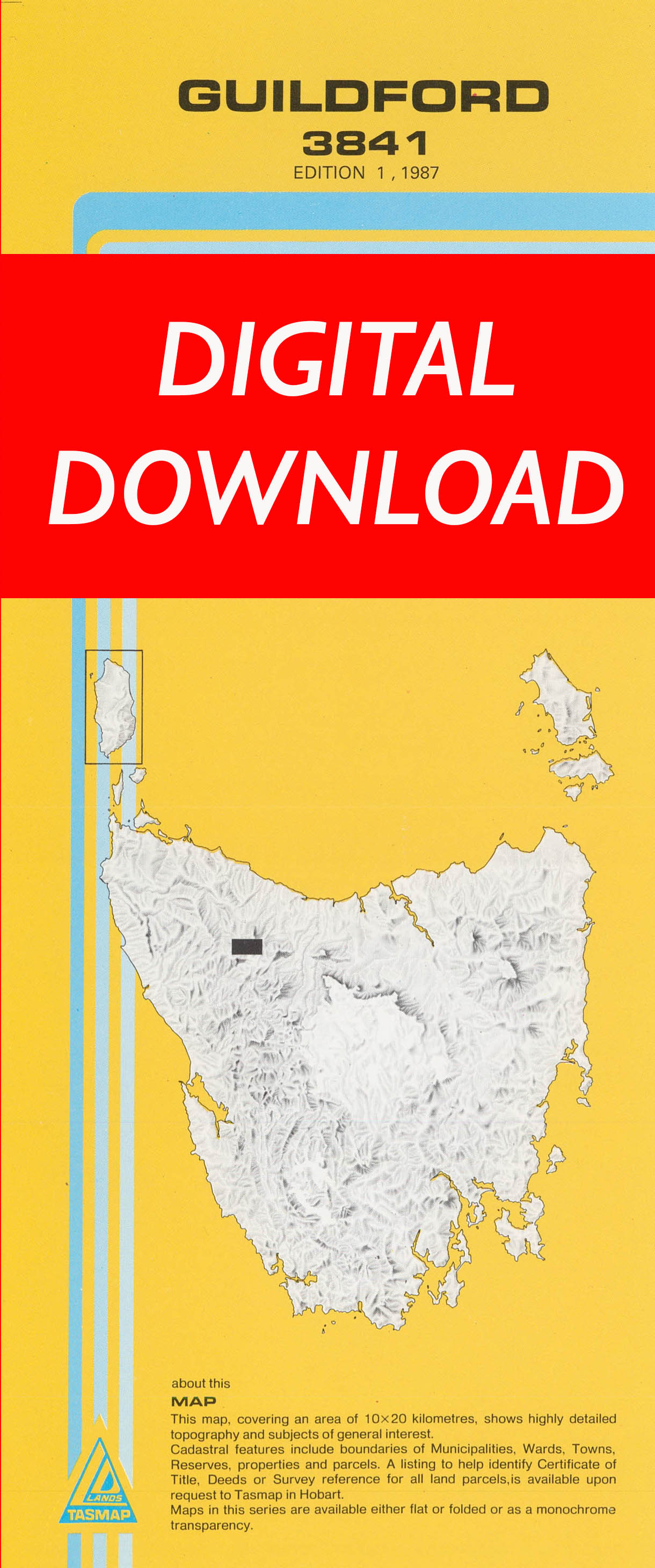 Cover of digital Guildford 3841  1:25 000 map