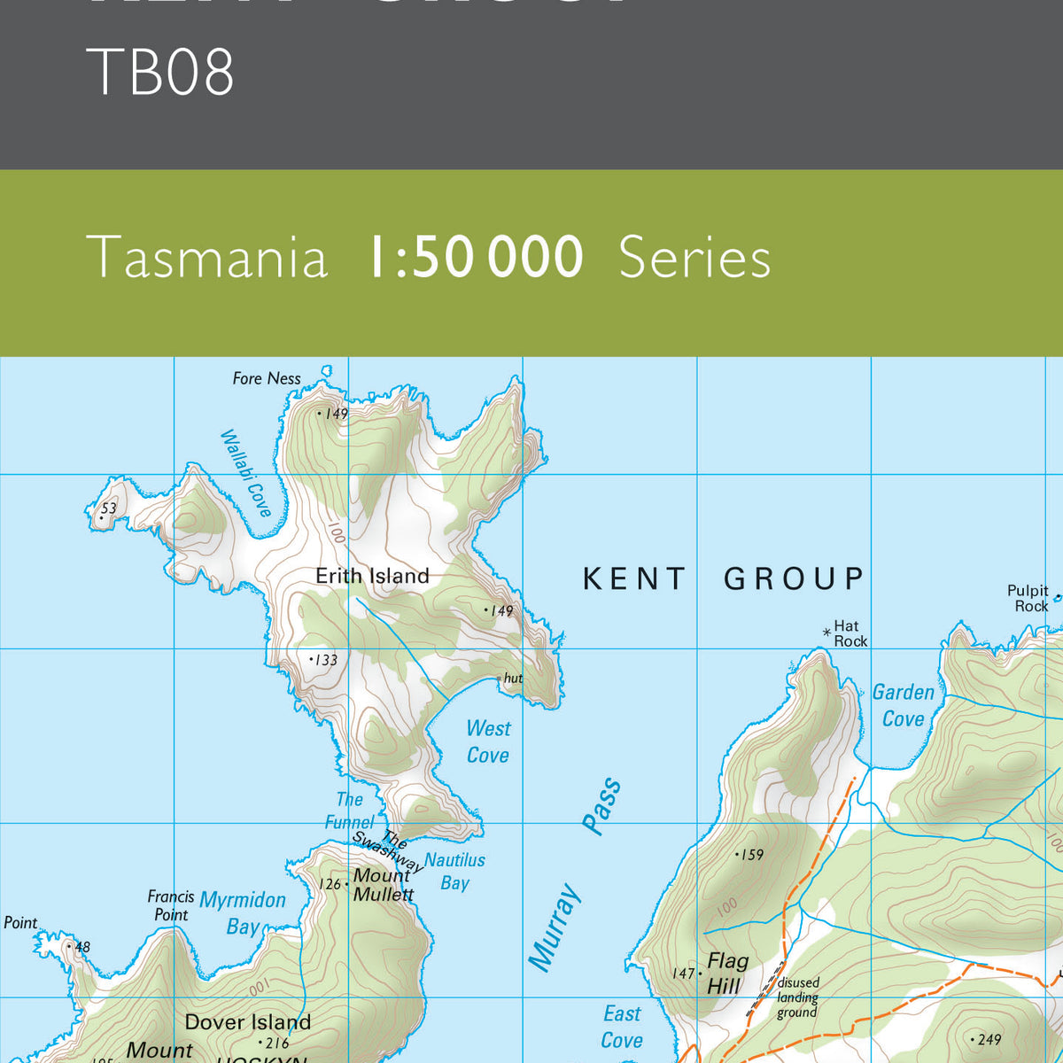 Kent Group 1:50000 Topographic Map – TASMAP