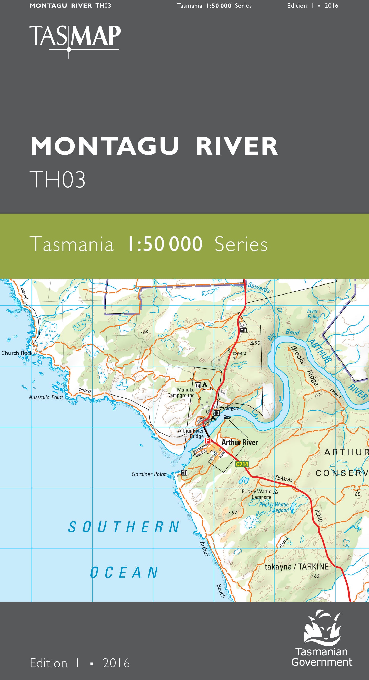 Cover of Montagu River TH03 1:50 000 Series map