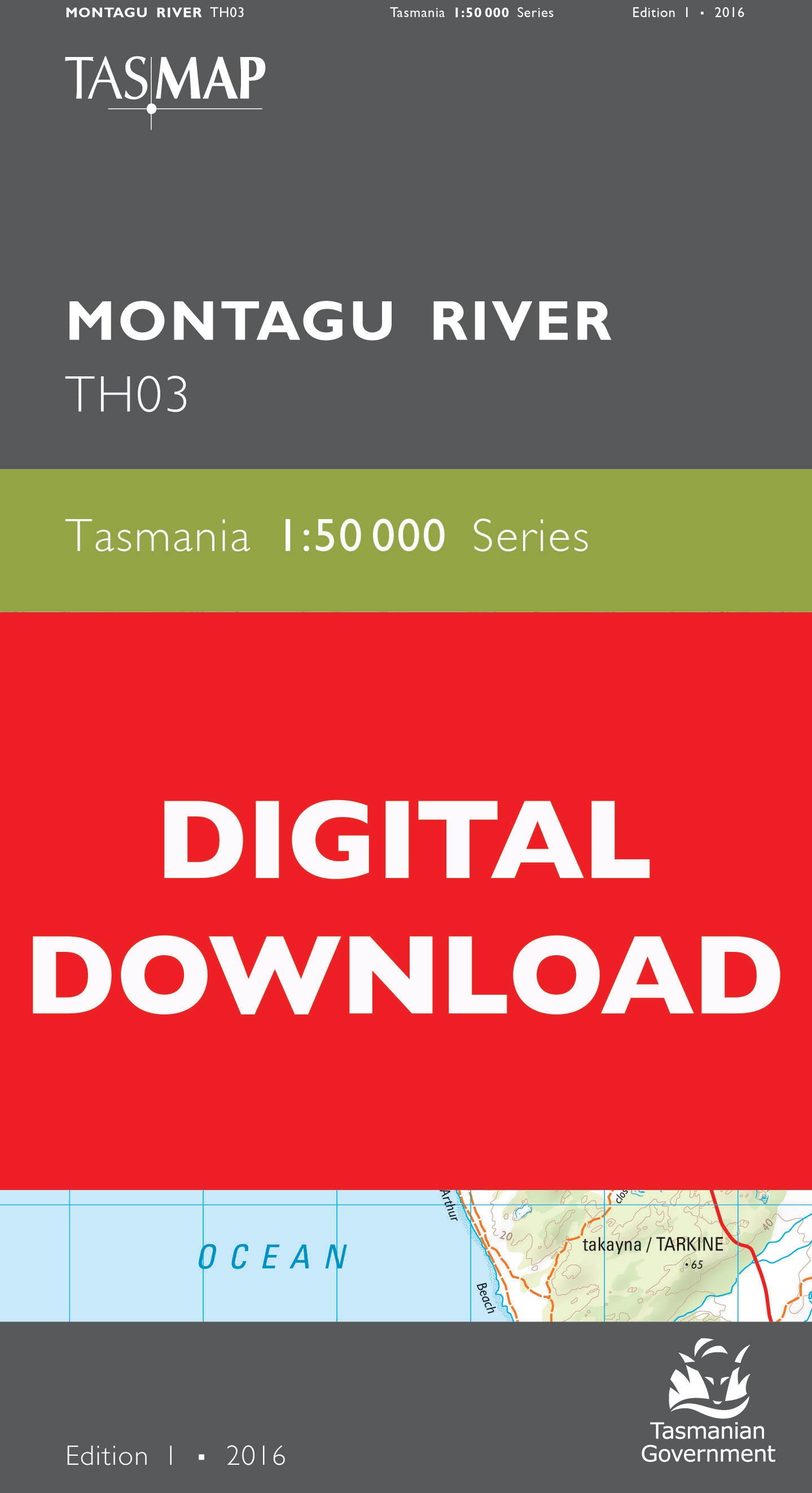 Cover of digital Montagu River TH03 1:50 000 Series map