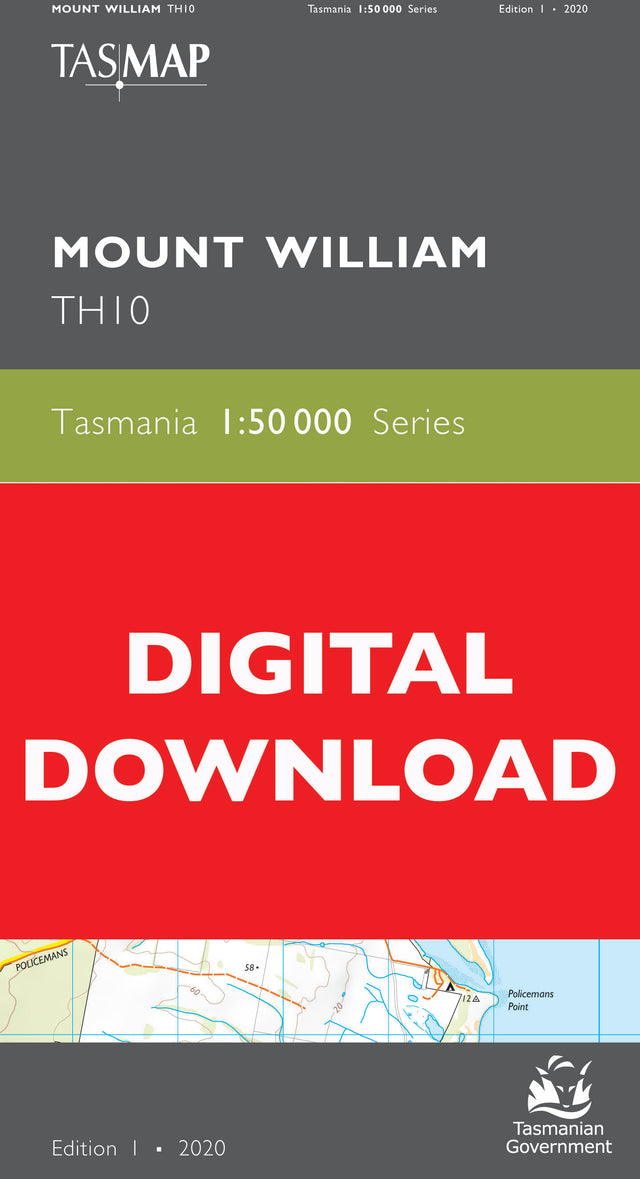 Cover of digital Mount William TH10 1:50 000 Series map