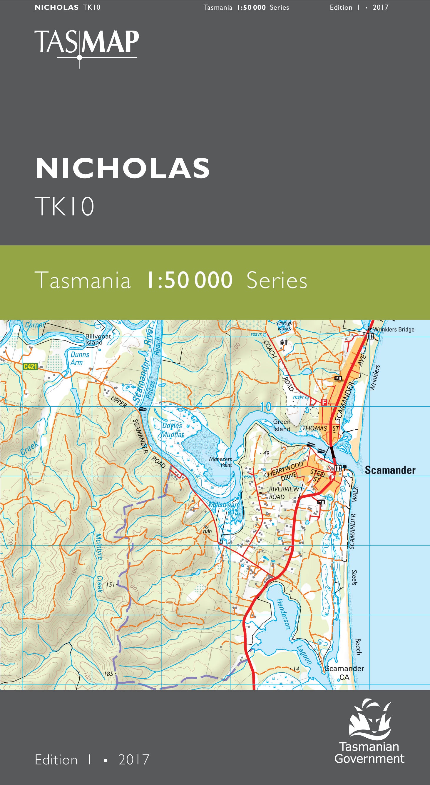 Cover of Nicholas TK10 1:50 000 Series map