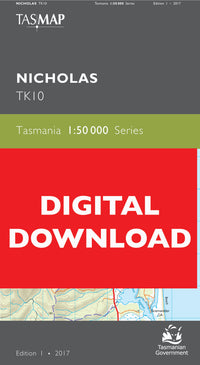 Cover of digital Nicholas TK10 1:50 000 Series map