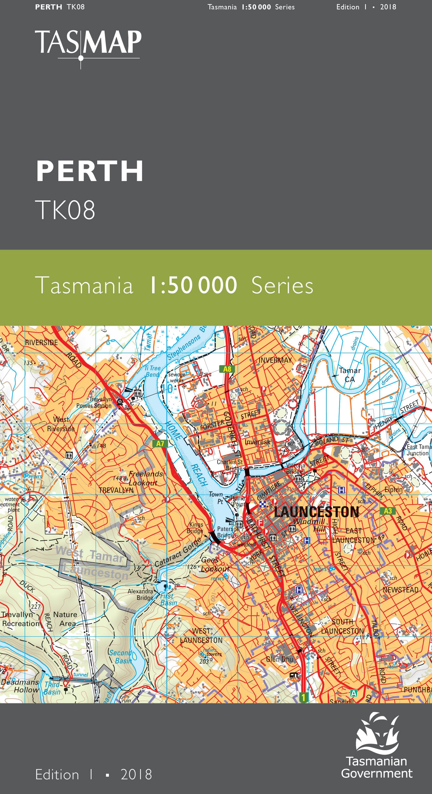 Cover of Perth TK08 1:50 000 Series map