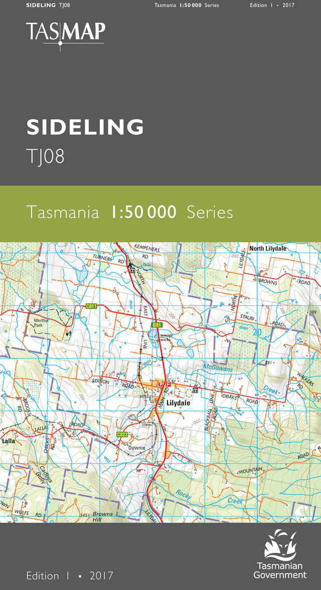 Cover of Sideling TJ08 1:50 000 Series map