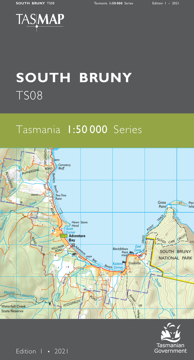 Cover of South Bruny TS08 1:50 000 Series map