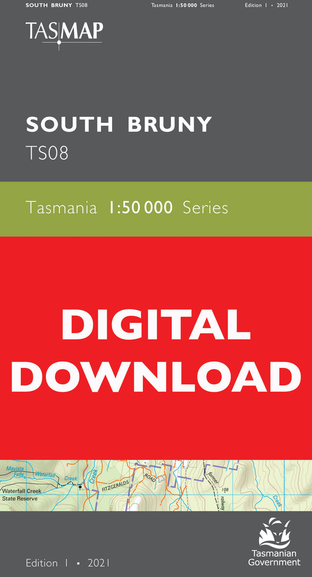 Cover of digital South Bruny TS08 1:50 000 Series map