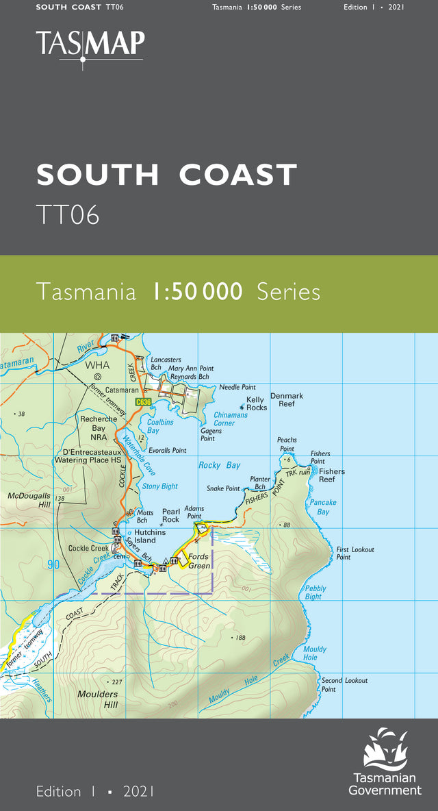Cover of South Coast TT06 1:50 000 Series map