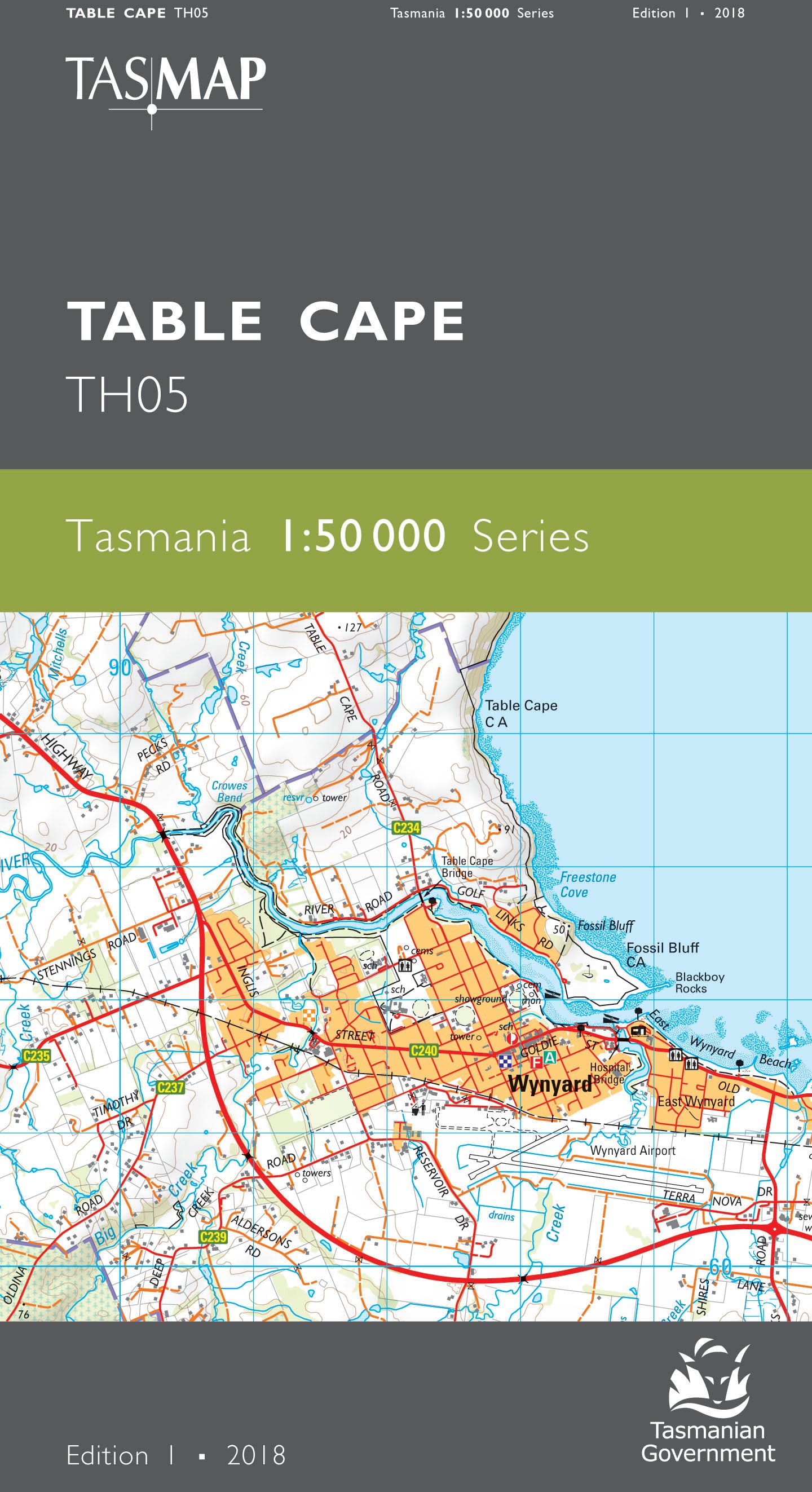 Cover of Table Cape TH05 1:50 000 Series map