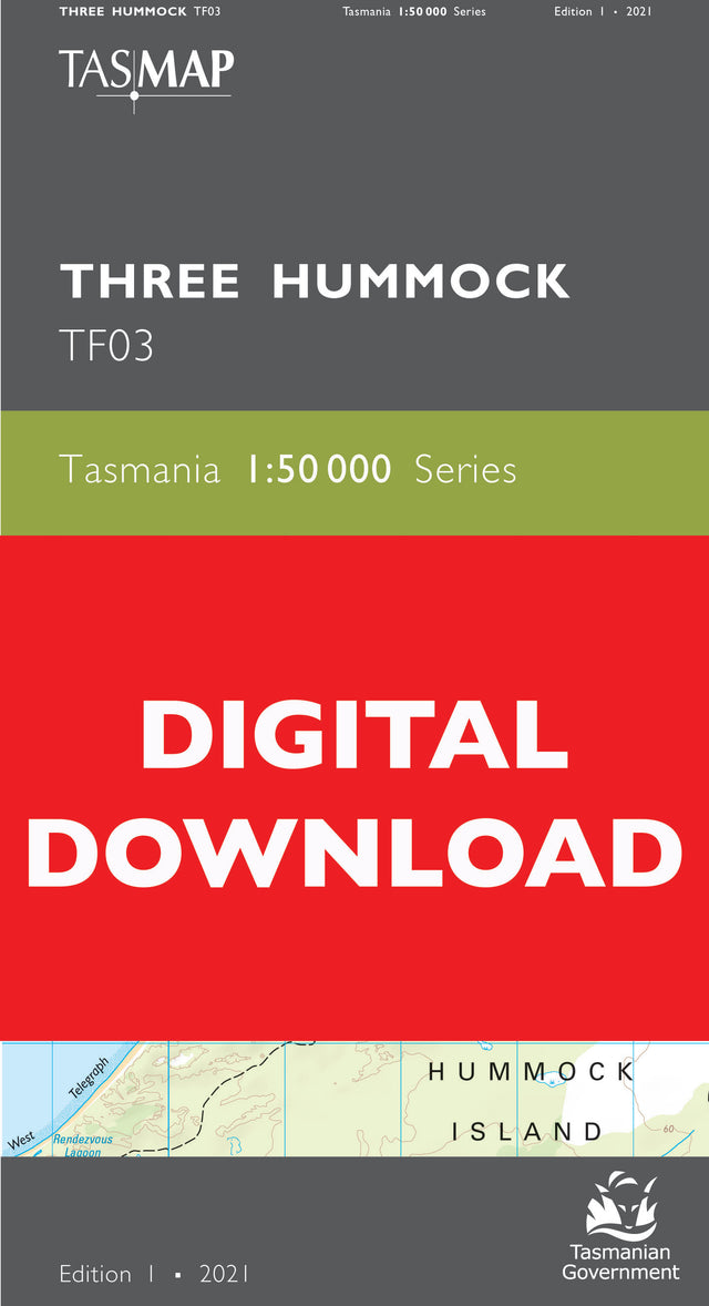Cover of digital Three Hummock TF03 1:50 000 Series map