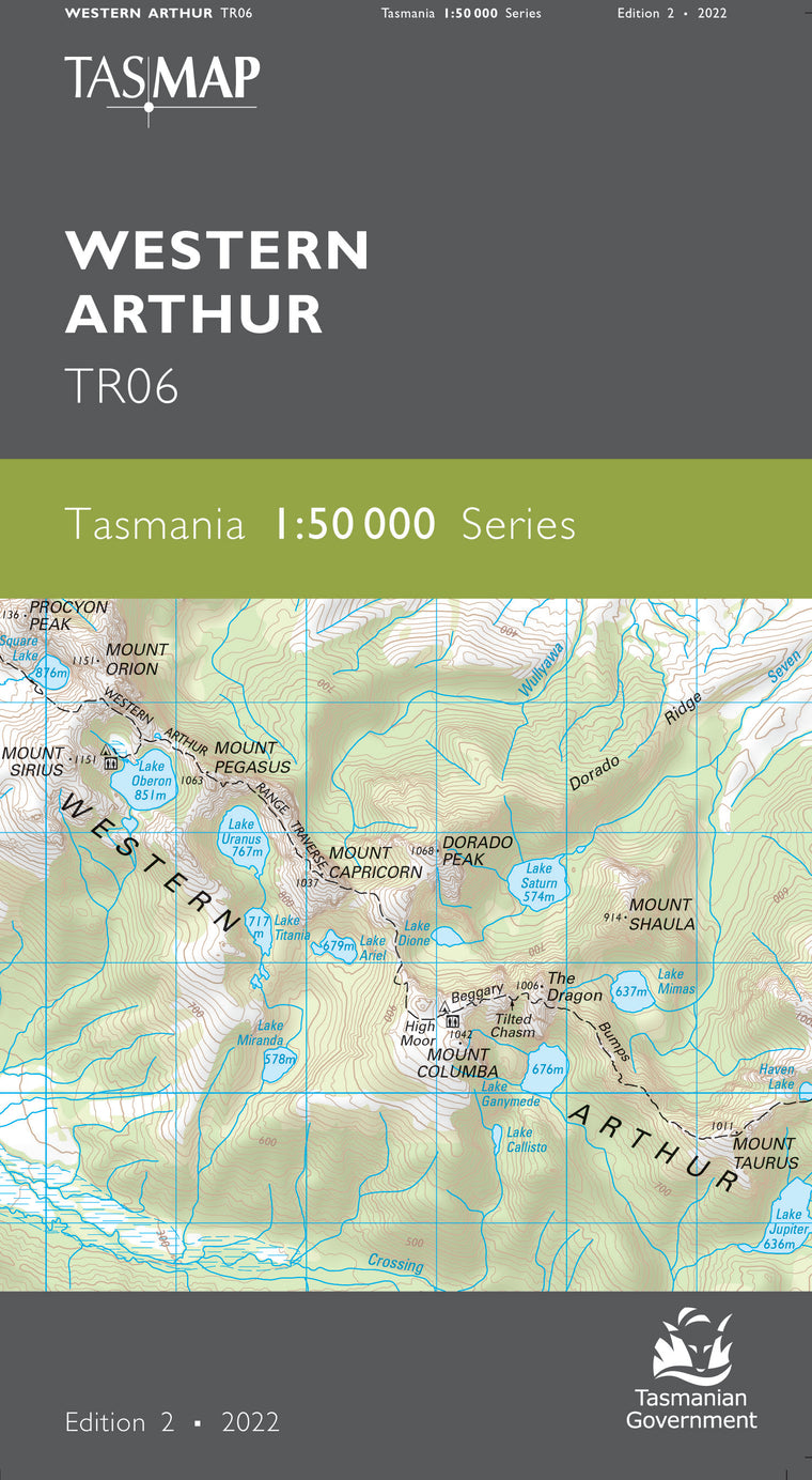 Western Arthur 1:50000 Topographic Map – TASMAP